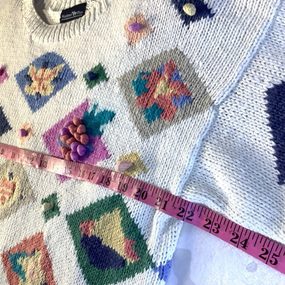 🛍️3/$25 BUNDLE Vintage Embroidered Knit Hunters Run Sweater Women’s Medium - Picture 8 of 15